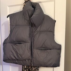 Women's Gray Puffer Vest